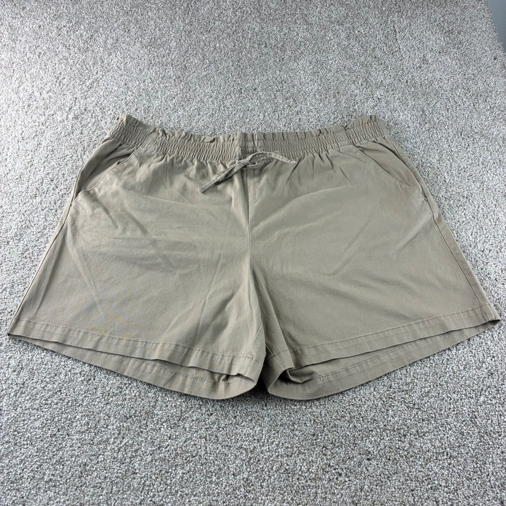 Gloria Vanderbilt Women's Plus Size 20W‎ Chino Shorts Drawstring Waist Casual